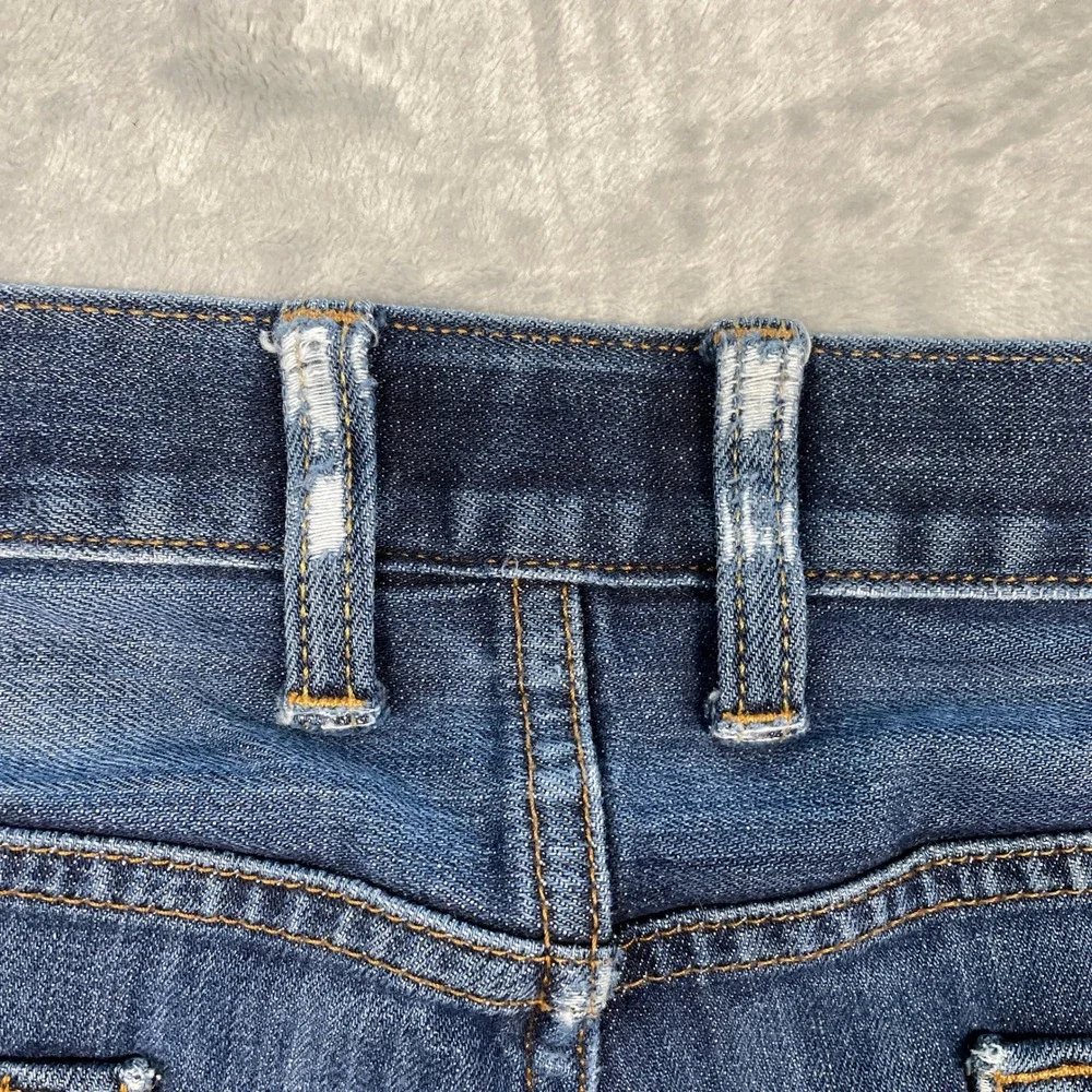 Lucky Brand 361 Vintage Straight Jeans Mens 38x32 Blue Medium Wash Distressed